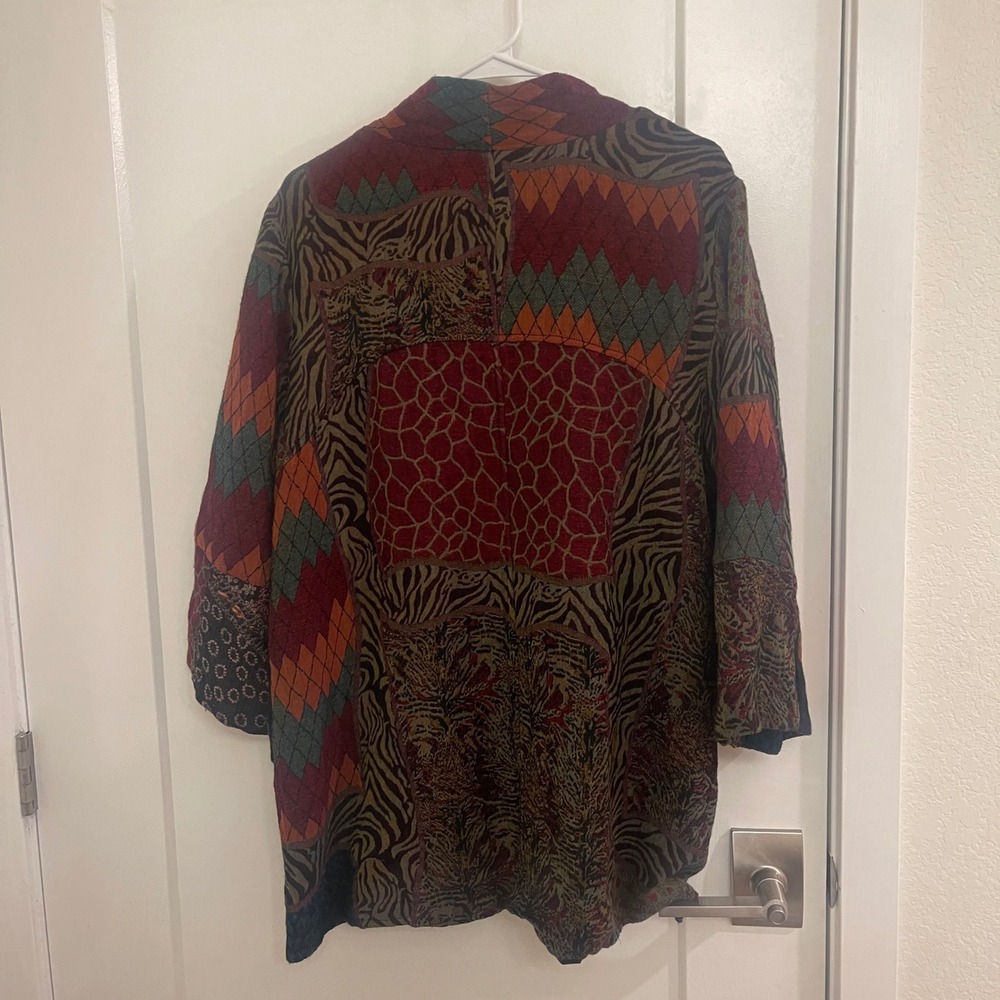 Soft Surroundings Wool Blend Multicolor Jacket Whimseygoth Fairycore Fall - Picture 7 of 12